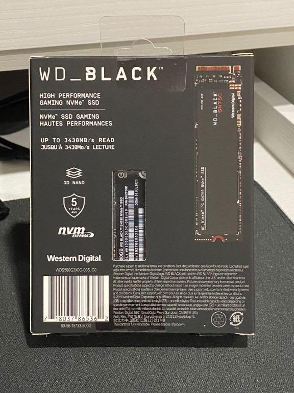 Wd Black Sn750 500gb Nvme Gen3 Electronics Computer Parts Accessories On Carousell