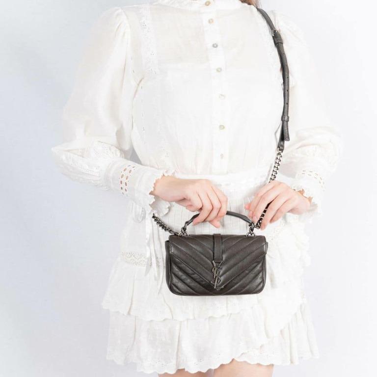 Yves Saint Laurent Mini College Bag, Luxury, Bags & Wallets On Carousell