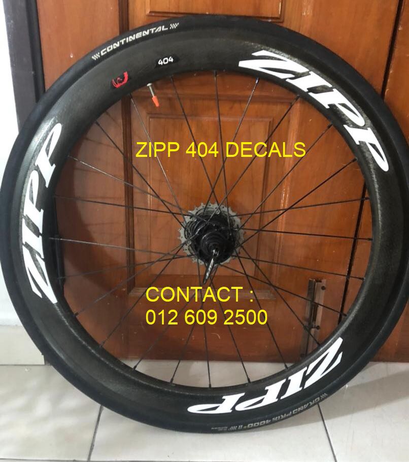 ZIPP 404 STICKER/DECALS ANY CUSTOM COLOUR, Sports Equipment, Bicycles