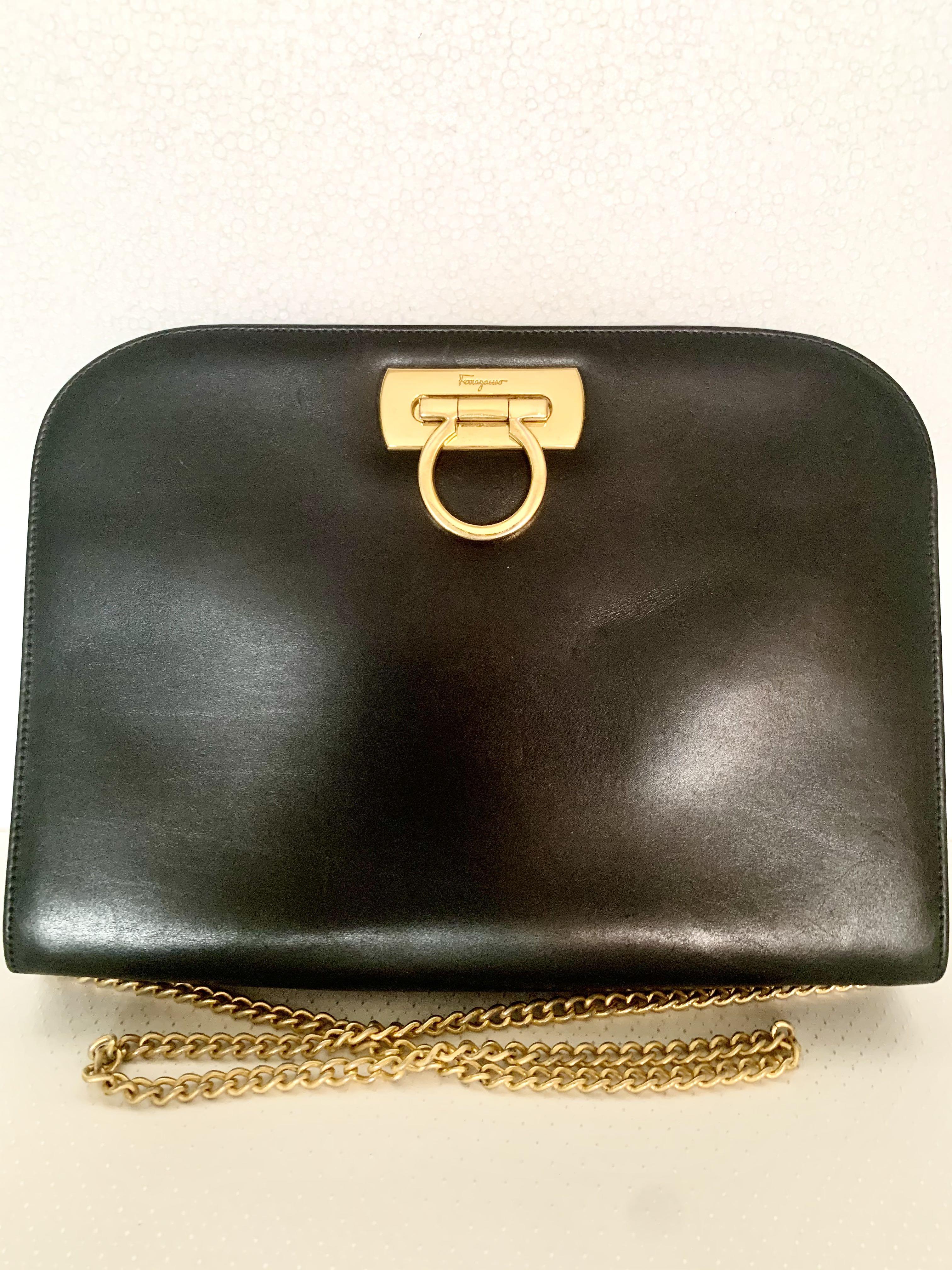 100% Authentic Vintage Salvatore Ferragamo Princess Diana Gancini Leather  bag, Luxury, Bags & Wallets on Carousell