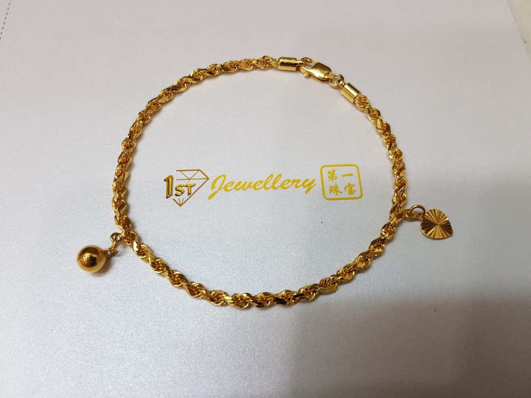 Gold rope hotsell anklet
