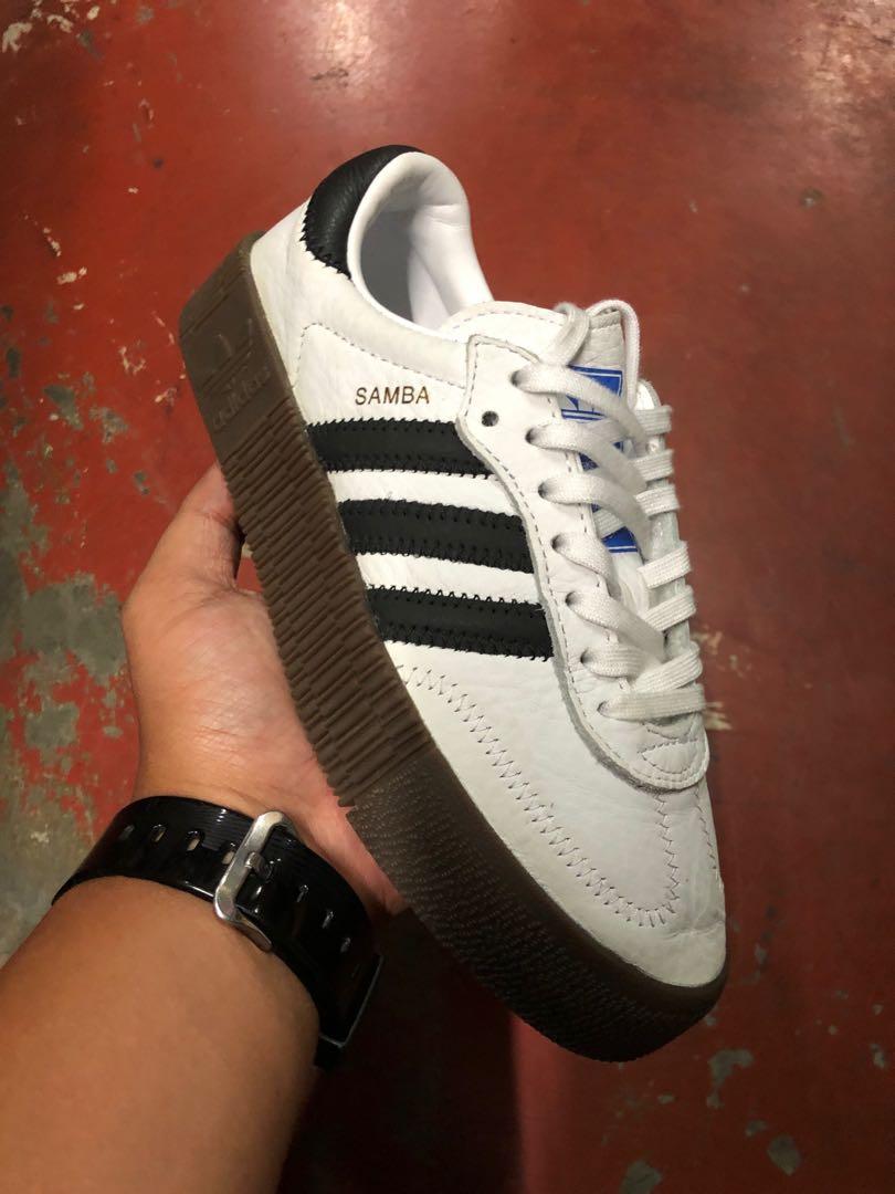 Adidas Sambarose Gumsole Blk Wht 22 cm Women s Fashion Footwear