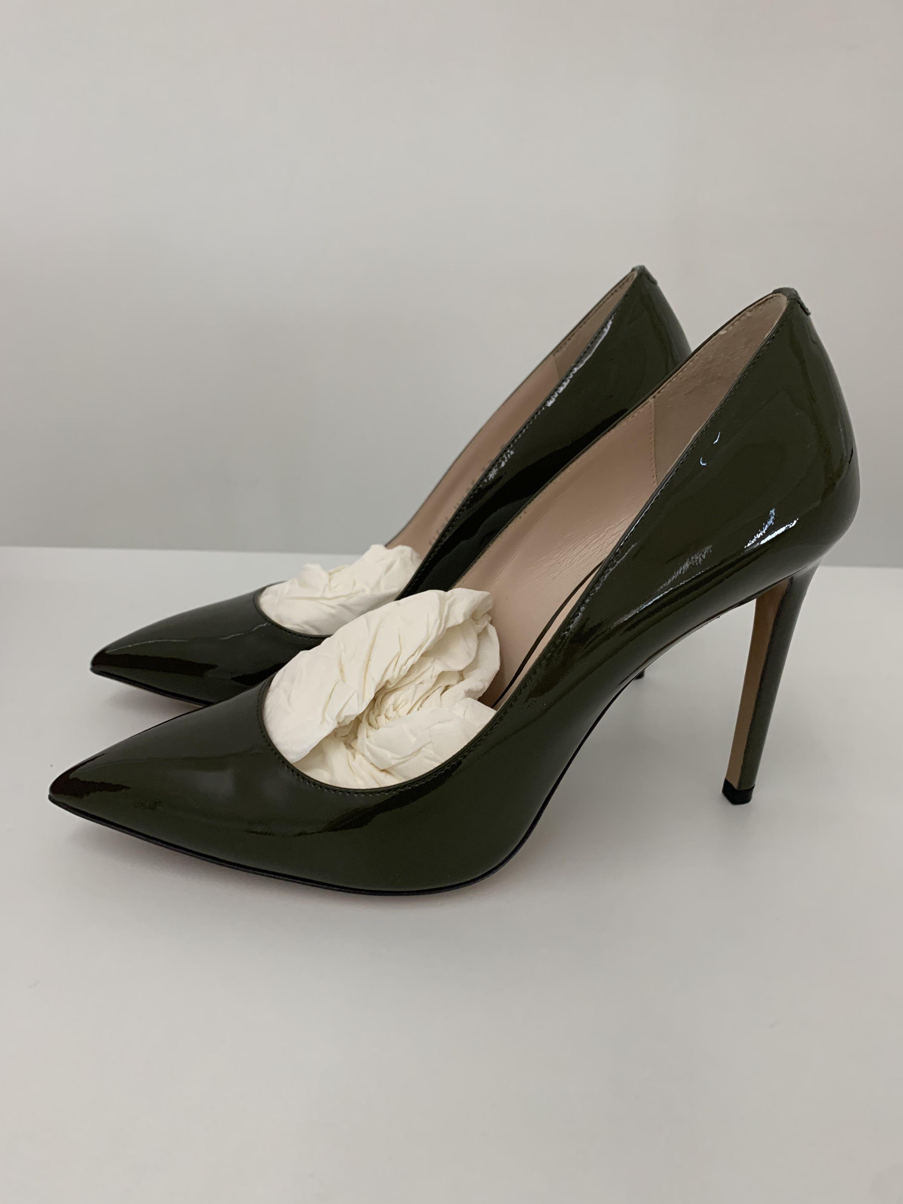 Bally 10cm heel Patent US 6.5 EU4 FR 37 Women s Fashion Footwear