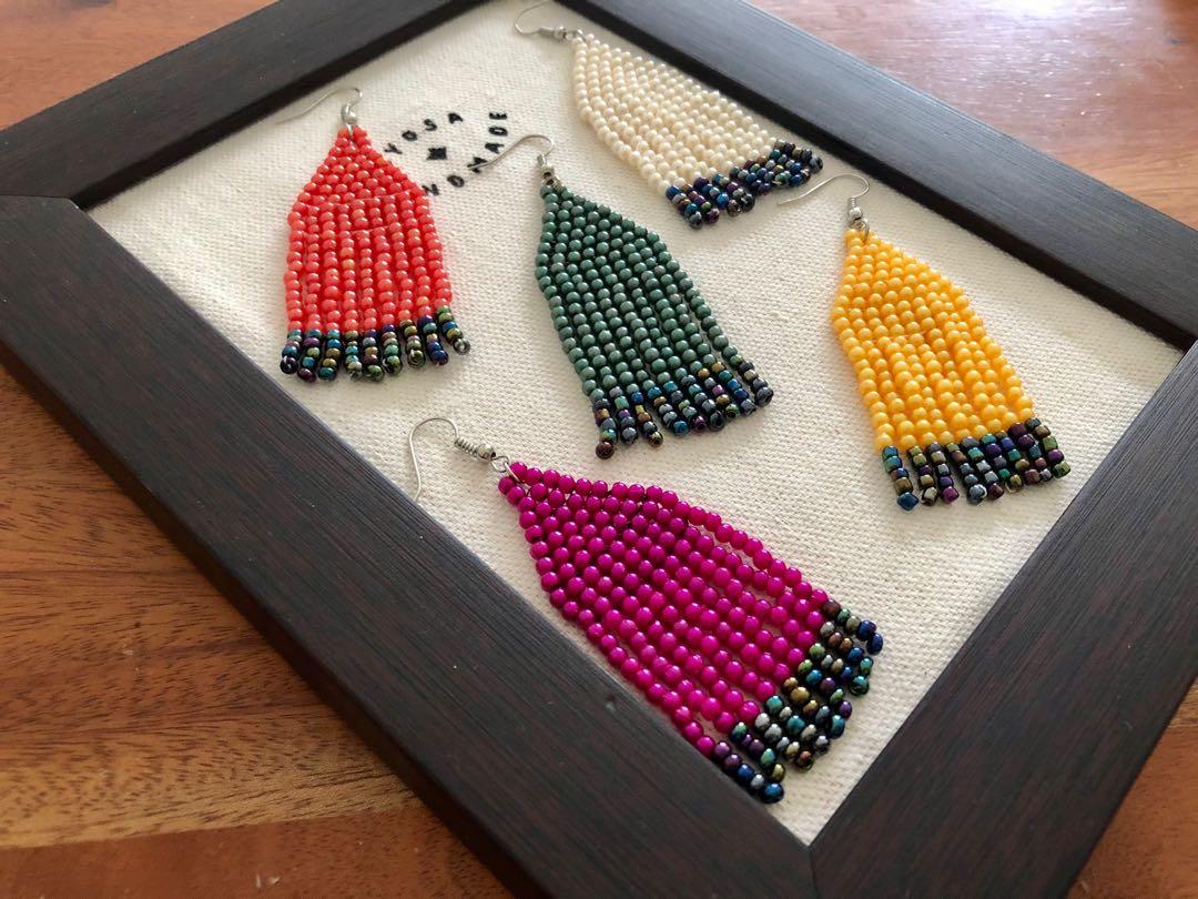 Beaded Tassel earrings (Category: Other Accessories) located in Cebu City. Submitted by ddsecondselection (Listing ID 1082835162, Image 2). Description: Follow @dyosahandmade on Instagram and Facebook for more of this handmade cuties .