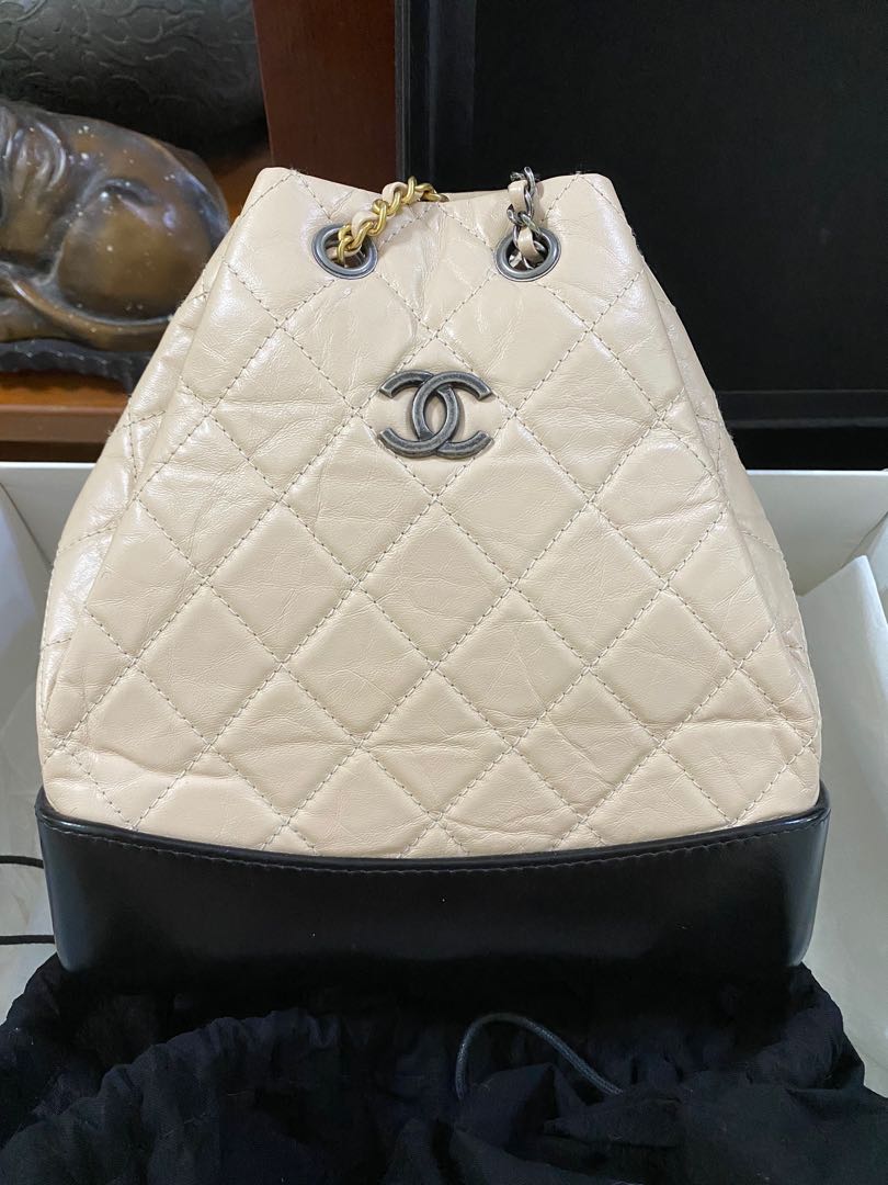 chanel gabrielle backpack beige