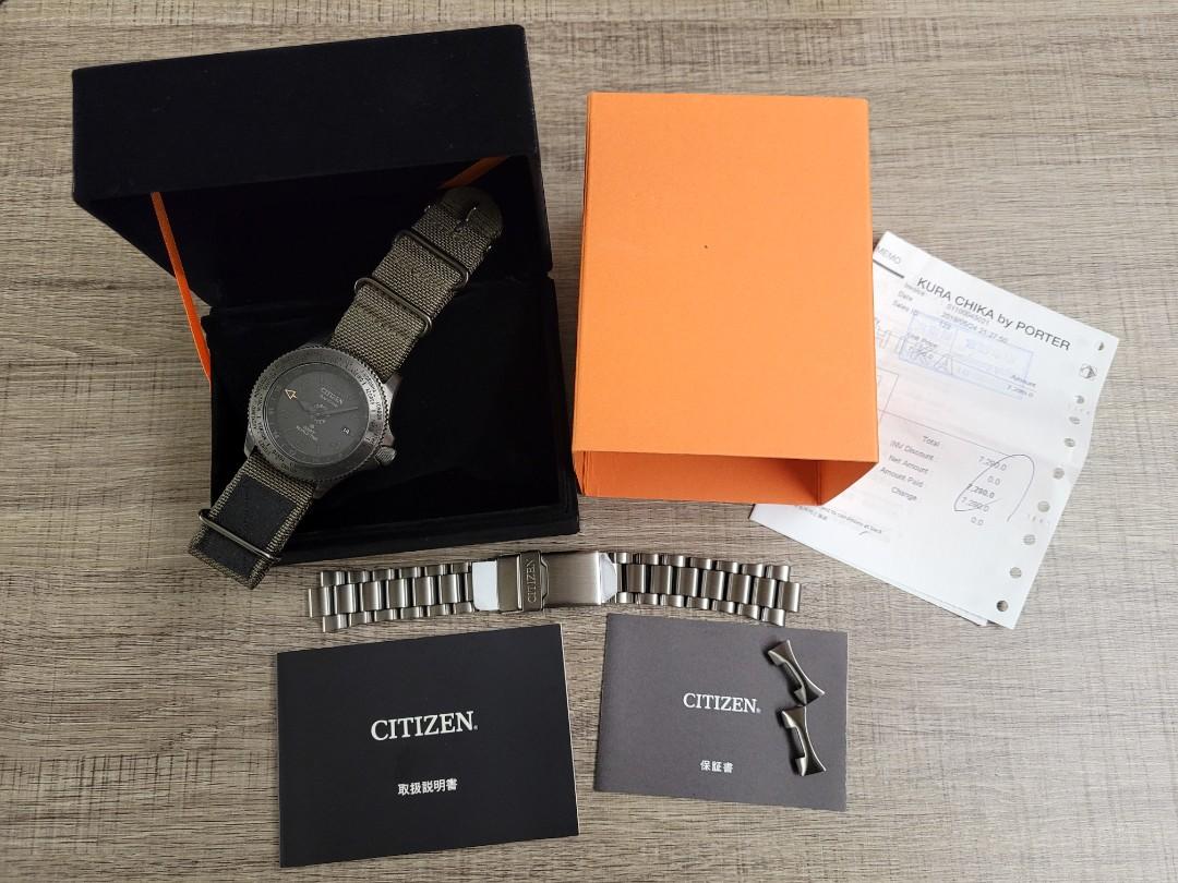 最も人気のある製品 PORTER×CITIZENコラボ GMT WORLD TIME メンズ