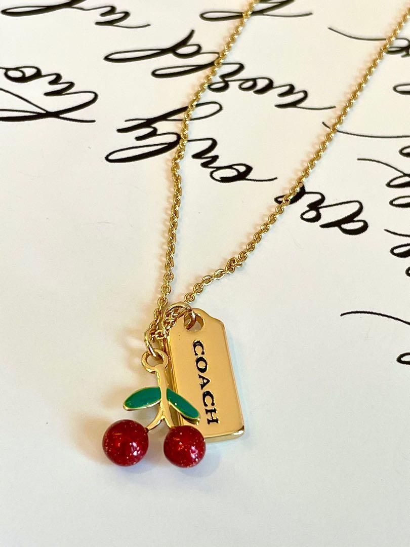 Coach Red Cherry Necklace Women s Fashion Jewelry Organisers