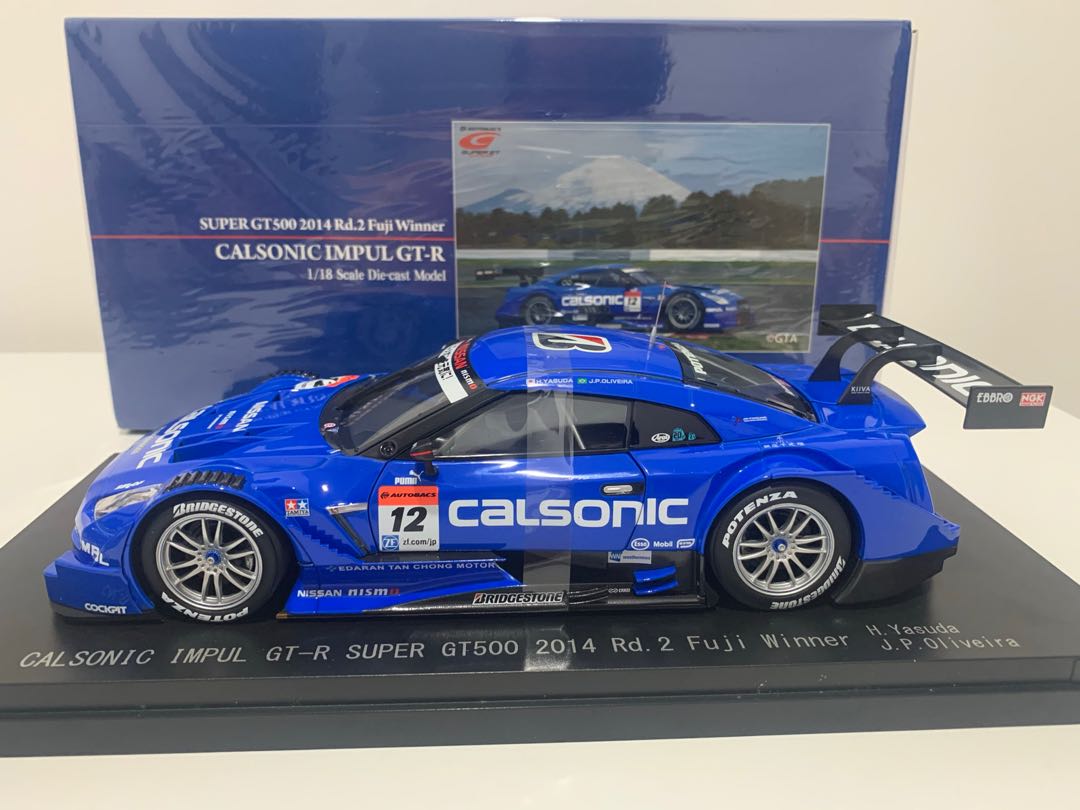 1/18 CALSONIC IMPUL GT-R SUPER GT500 2014 Rd.2 Fuji #12(ブルー) 完成品 ミニカー(81017) EBBRO(エブロ)