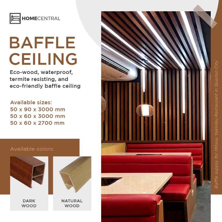 Ecowood Baffle for Ceiling and Wall, Furniture & Home Living, Home