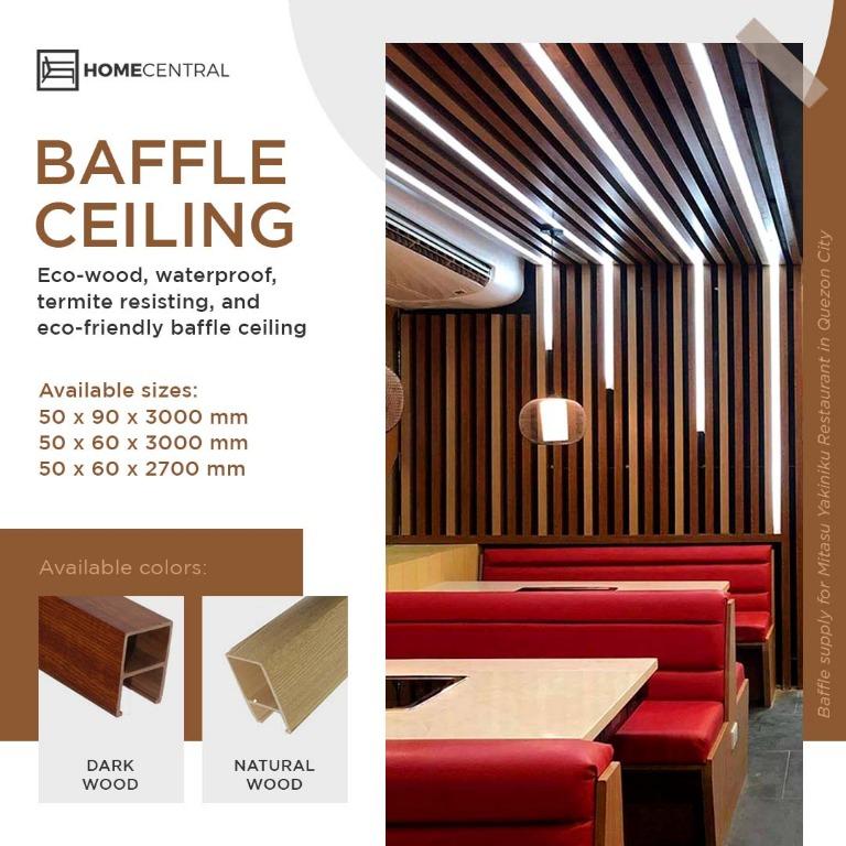 Ecowood Baffle for Ceiling and Wall, Furniture & Home Living, Home