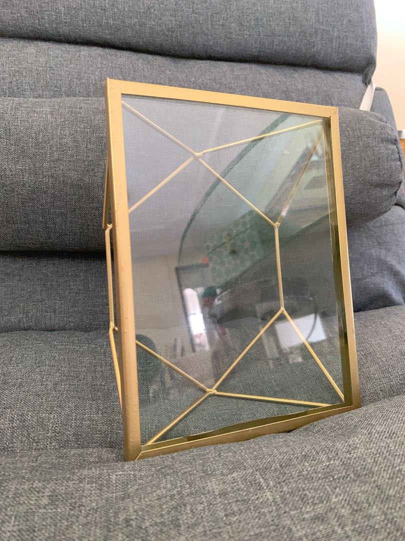 Gold geometric 2-way frame, Furniture & Home Living, Home Decor, Frames ...
