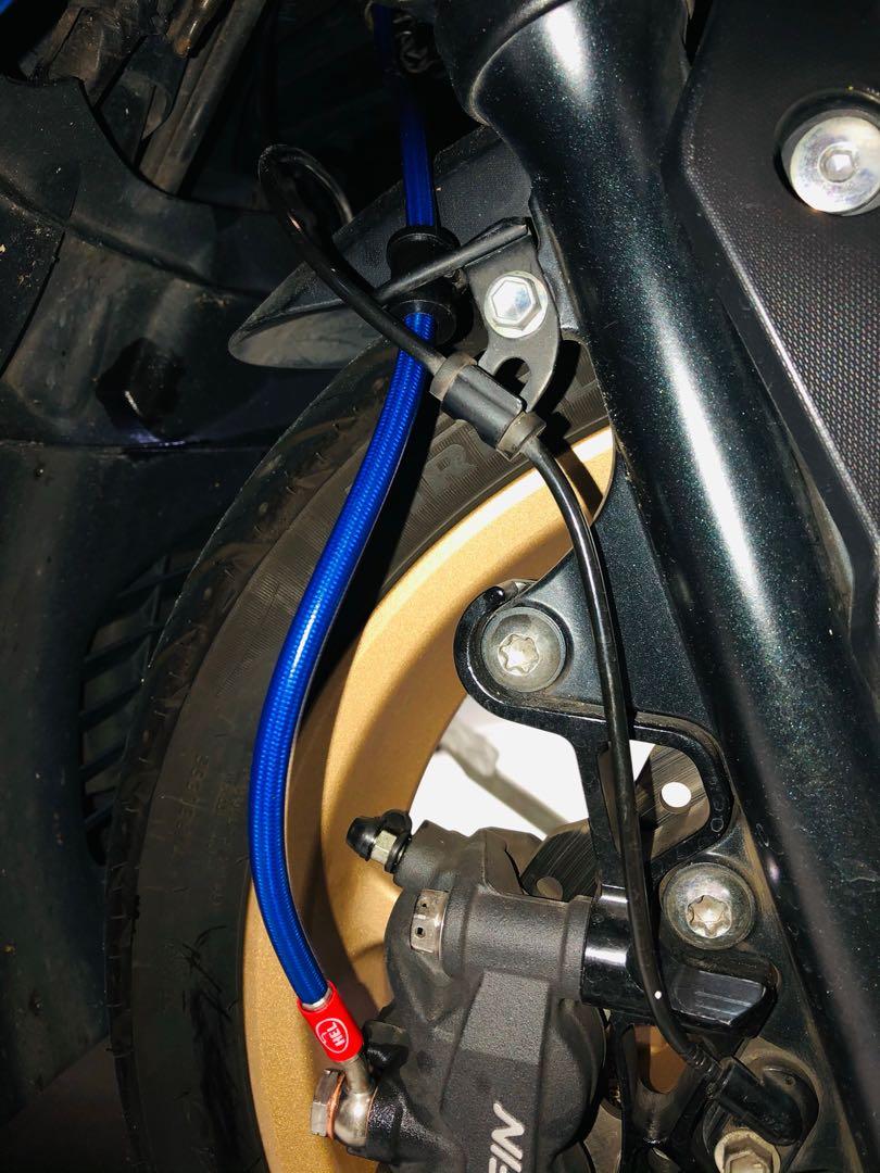 Hel Stainless Steel Braided Brake Lines for Yamaha Aerox ABS (Direct to