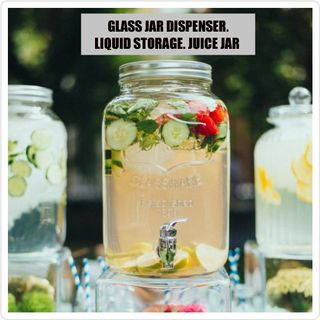 8L Yorkshire Vintage Mason Jar Glass Juice Dispenser (Metro Manila