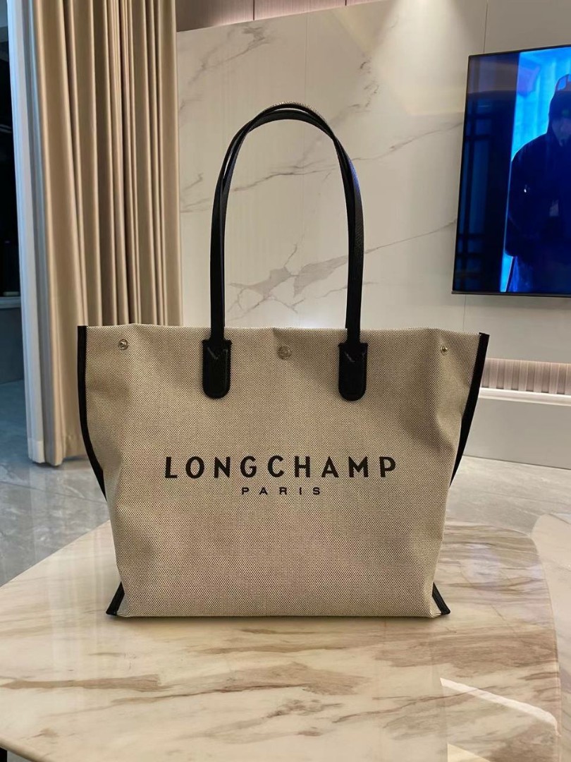 Longchamp Shopping Bag Roseau Ecru