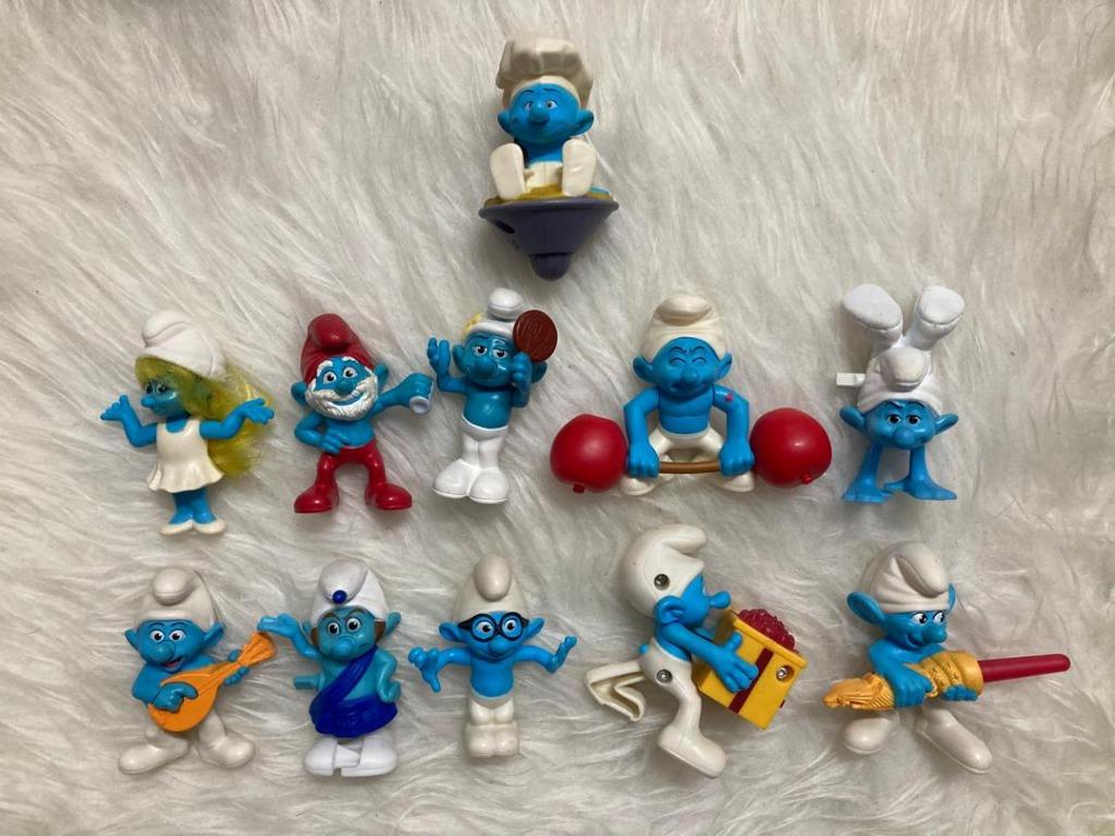 Lot of 11 Vintage Mcdonald s Smurf Happy Meal Toys