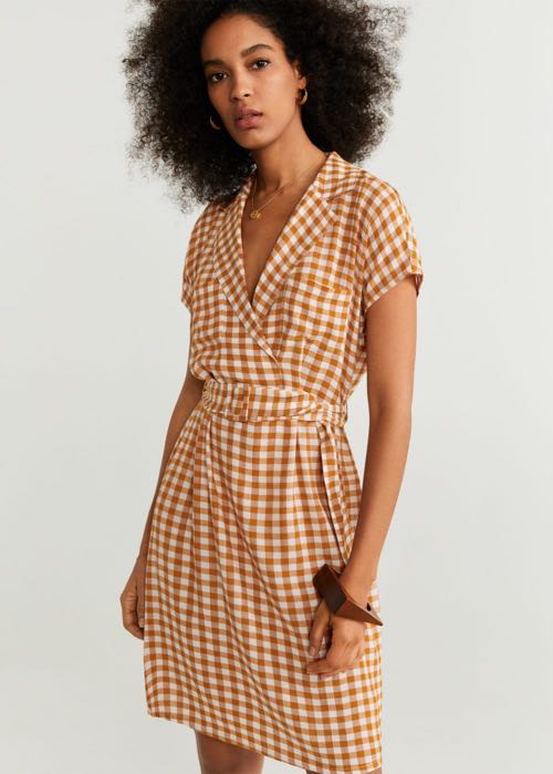 mango gingham dress