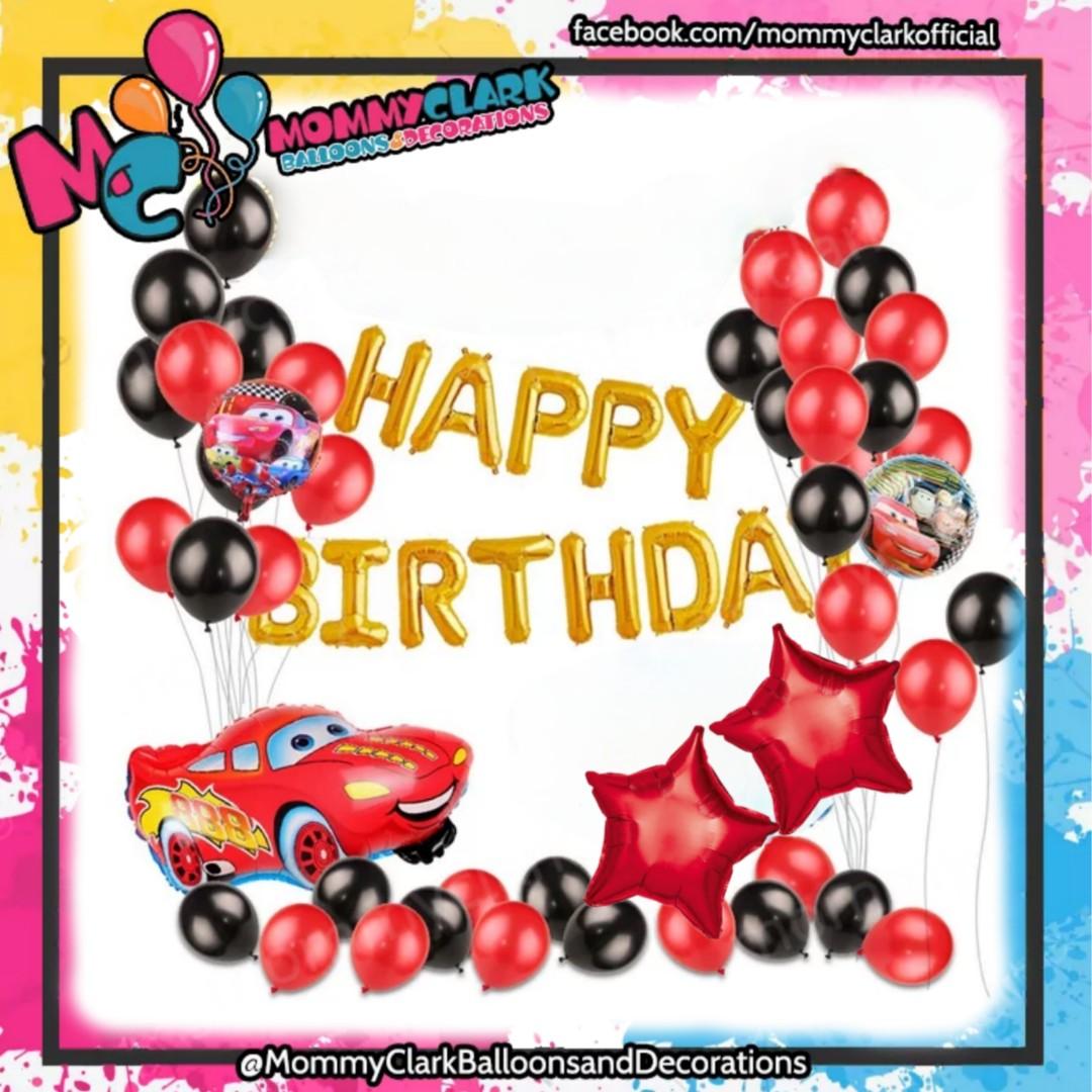 Mcqueen Car Theme For Birthday Party Decoration Hobbies Toys Stationary Craft Craft Supplies Tools On Carousell
