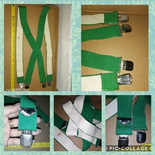 Men's Green Garterized Suspender