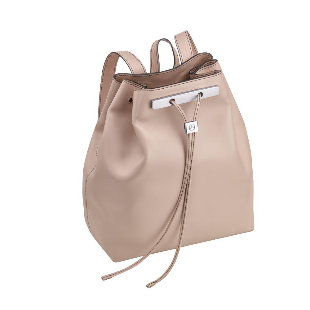 Mercedes Benz Beige Leather Bag, Women's Fashion, Bags & Wallets, Backpacks  on Carousell