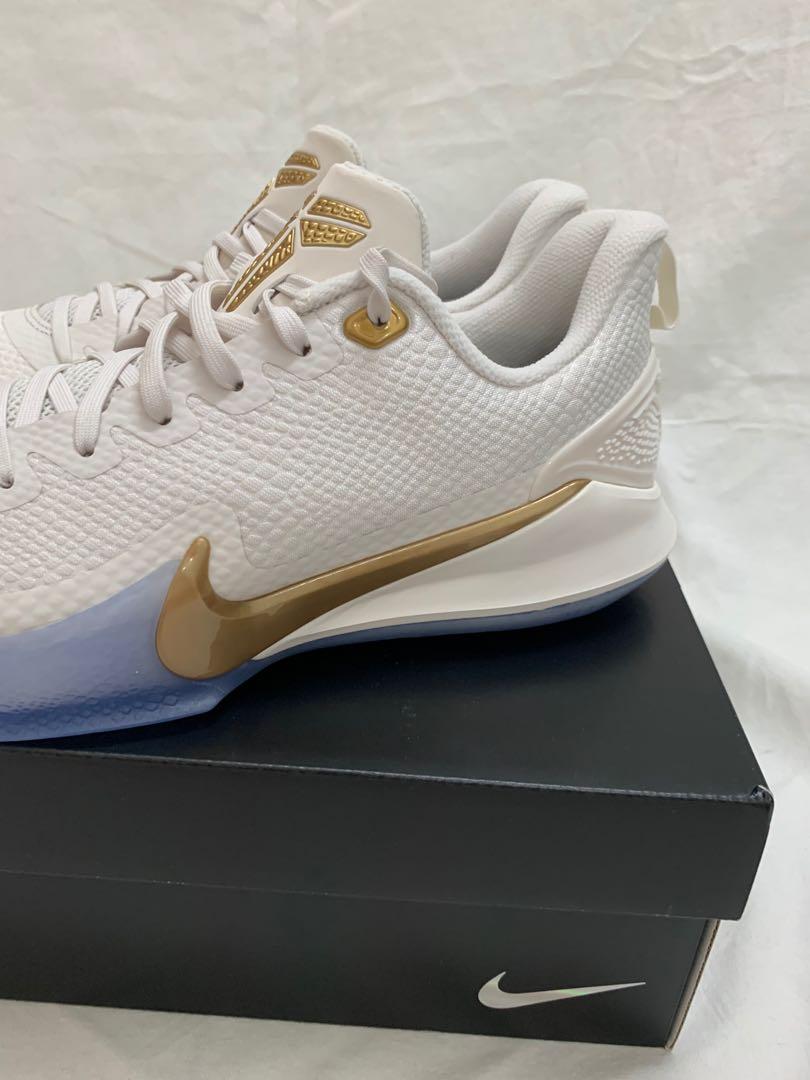 NIKE KOBE MAMBA FOCUS WHITE GOLD UK9.5 nba basketball shoe sneakers