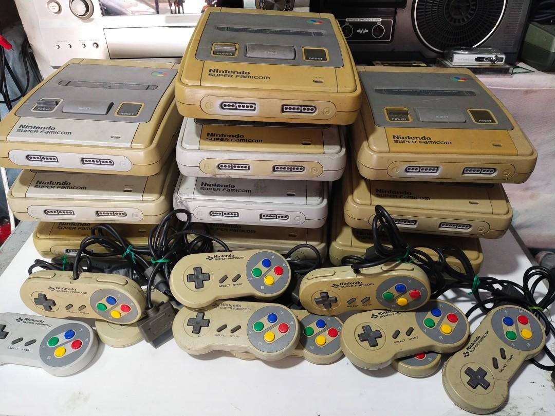 Nintendo Super Famicom Console (Category: Nintendo) located in Quezon City. Submitted by jpnvintageonline (Listing ID 1082770119, Image 1). Description: As is where is ▪️Untested ▪️Japan Original ▪️110v need transformer ▪️10 unit & 10 controller ▪️for take all- 4,500pesos ▪️for pair 1 console & 1 controller- 750pesos.
