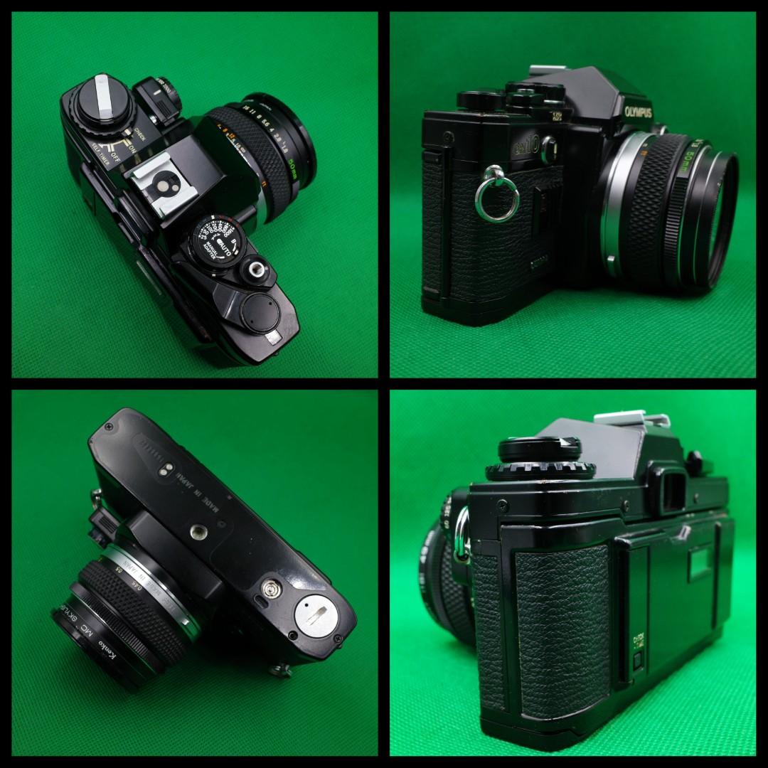 Olympus OM10 QUARTZ SLR Film Camera with Olympus OMSystem F.Zuiko Auto