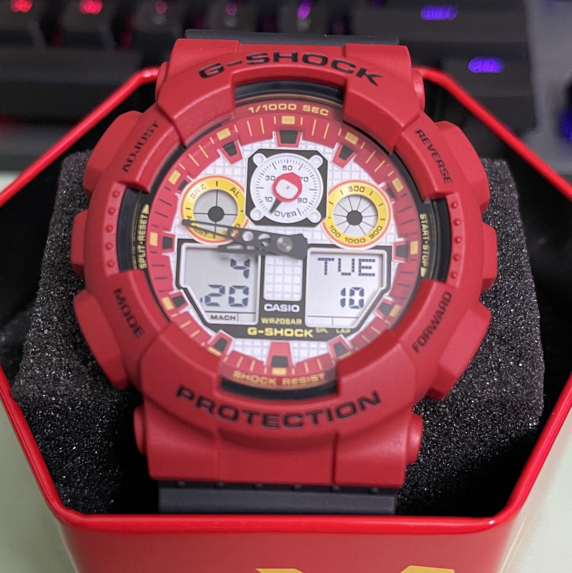 ORIGINAL NEW Casio G Shock GA 100 DA 4JR Daruma