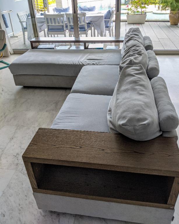 Lshaped sectional sofa Pick up in Sentosa, Furniture & Home Living