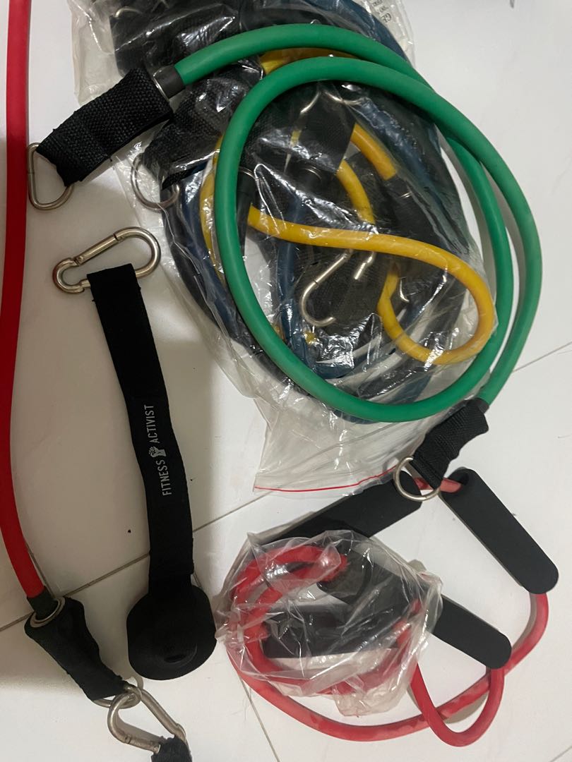 Resistance Band (Full Set), Sports Equipment, Exercise & Fitness, Toning & Stretching