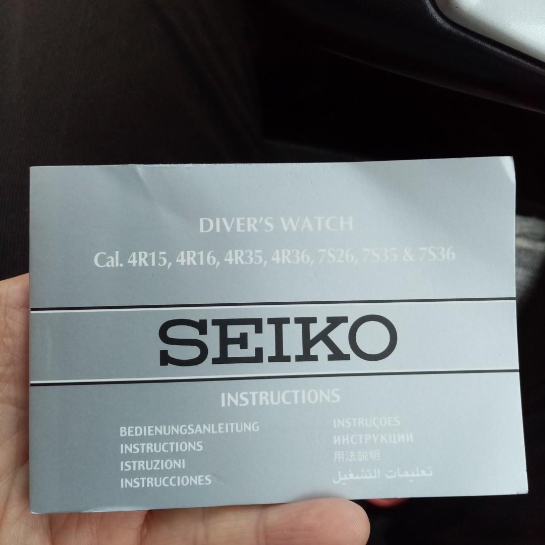 Seiko Watch Instruction manual, Luxury, Watches on Carousell