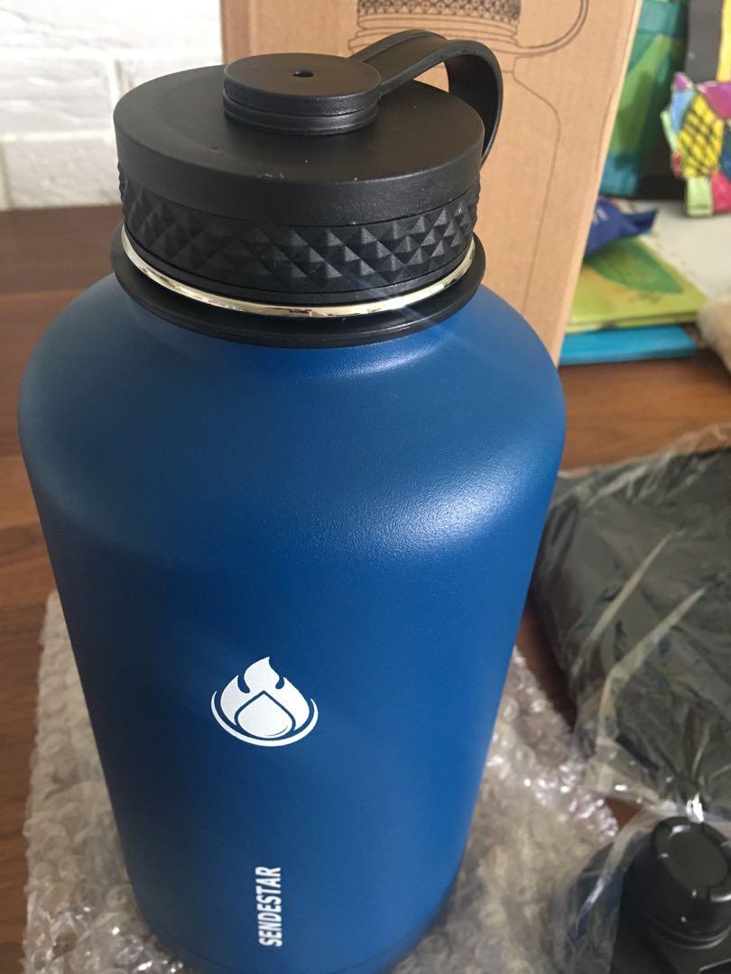 SENDESTAR 64 oz Water Bottle Double Wall Vacuum Insulated Leak