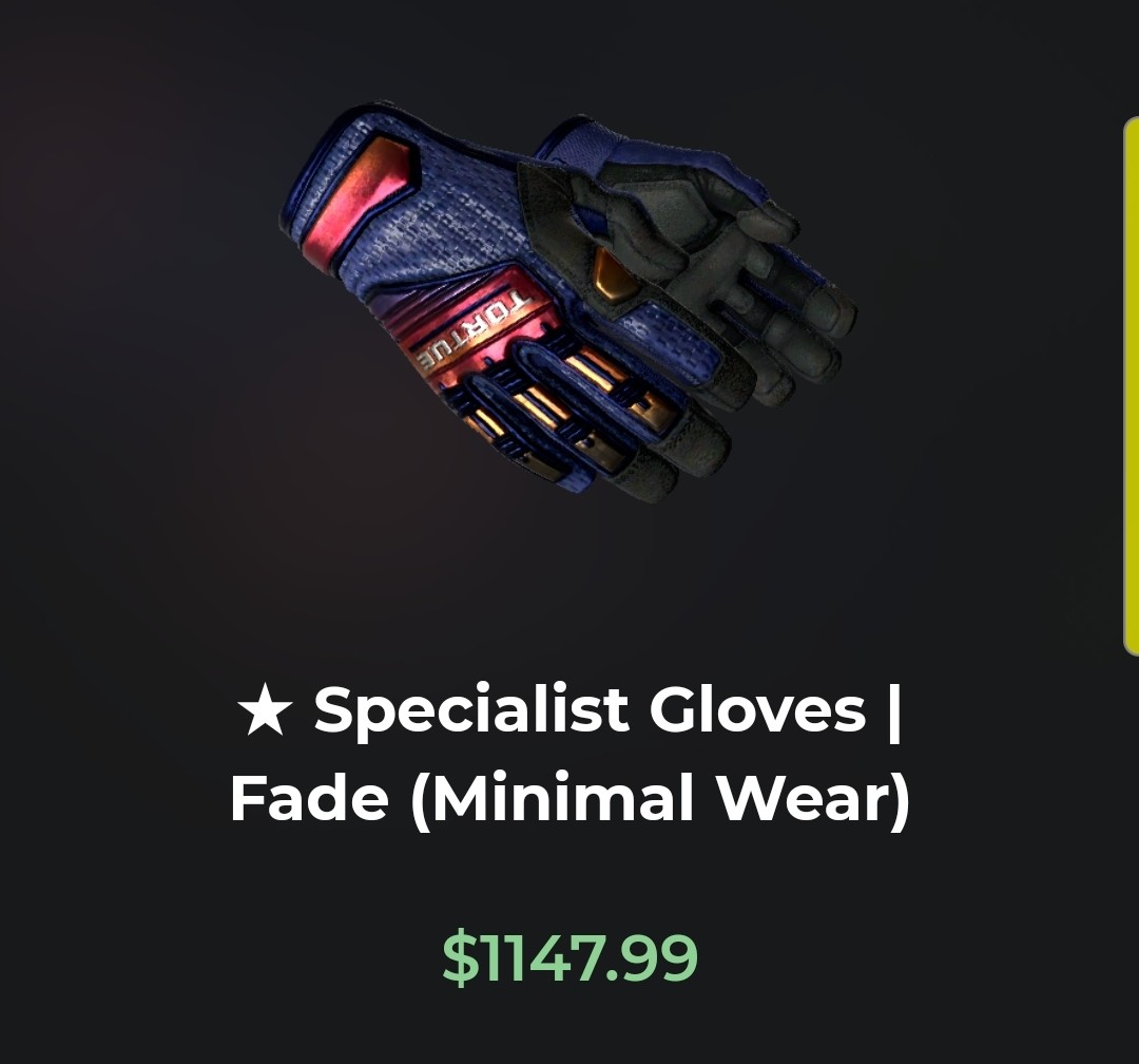 Specialist Gloves Fade (Minimal Wear), Video Gaming, Gaming