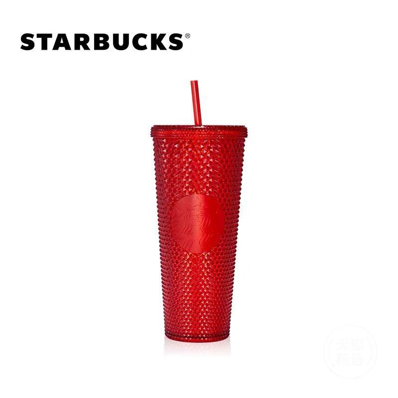 Starbucks China Red Studded Cold Cup, Furniture & Home Living, Kitchenware  & Tableware, Water Bottles & Tumblers On Carousell