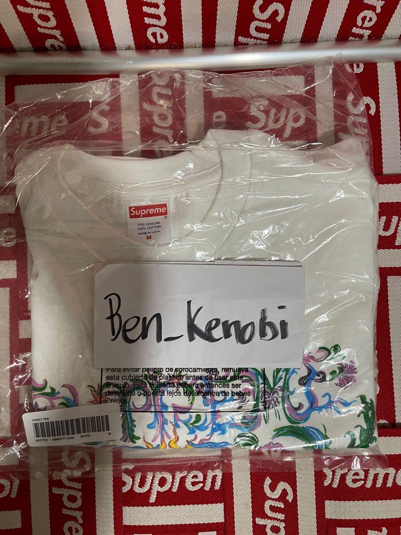 supreme crest tee white