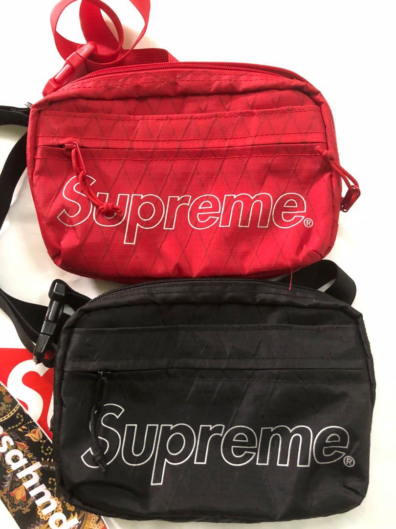 Red supreme shoulder bag fw18 store