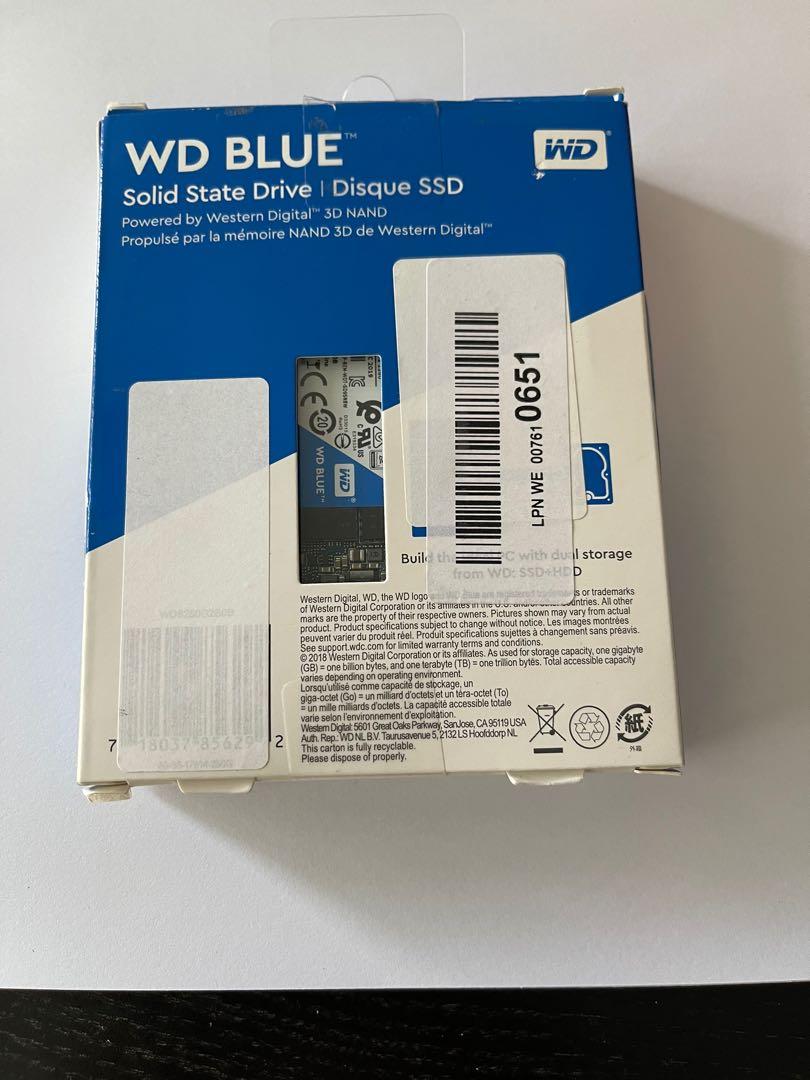 WD Blue 3D NAND 250GB PC SSD - SATA III 6 Gb/s, M.2 2280 - WDS250G2B0B,  Computers & Tech, Parts & Accessories, Hard Disks & Thumbdrives on Carousell