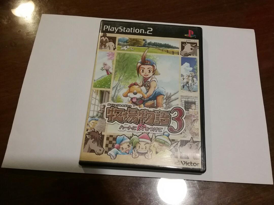 日版ps2 Game 牧場物語3 燃起心中的火 電子遊戲 電子遊戲 Nintendo 任天堂 Carousell