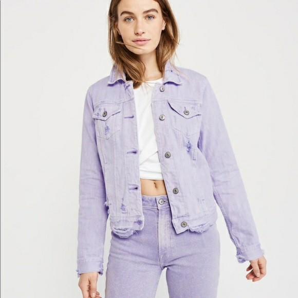 Light purple denim jacket clearance