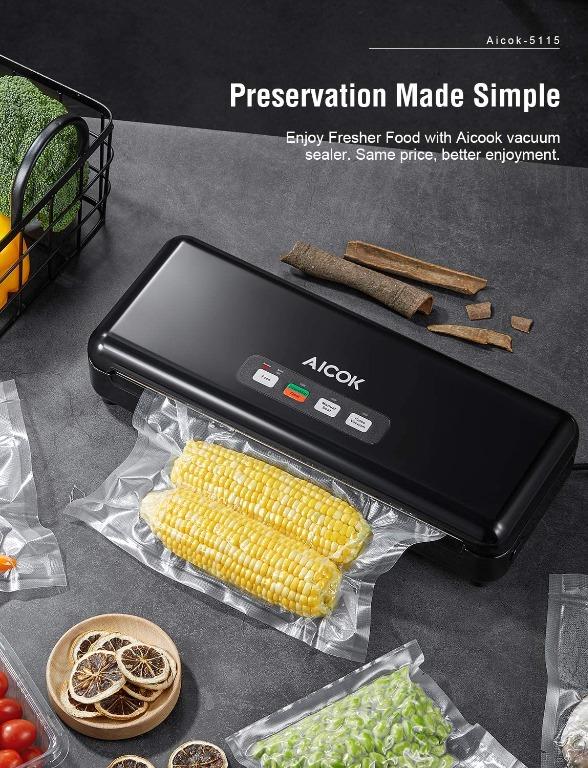 Aicok Vacuum Sealer, 3 in 1 Automatic & Manual Food Sealer,