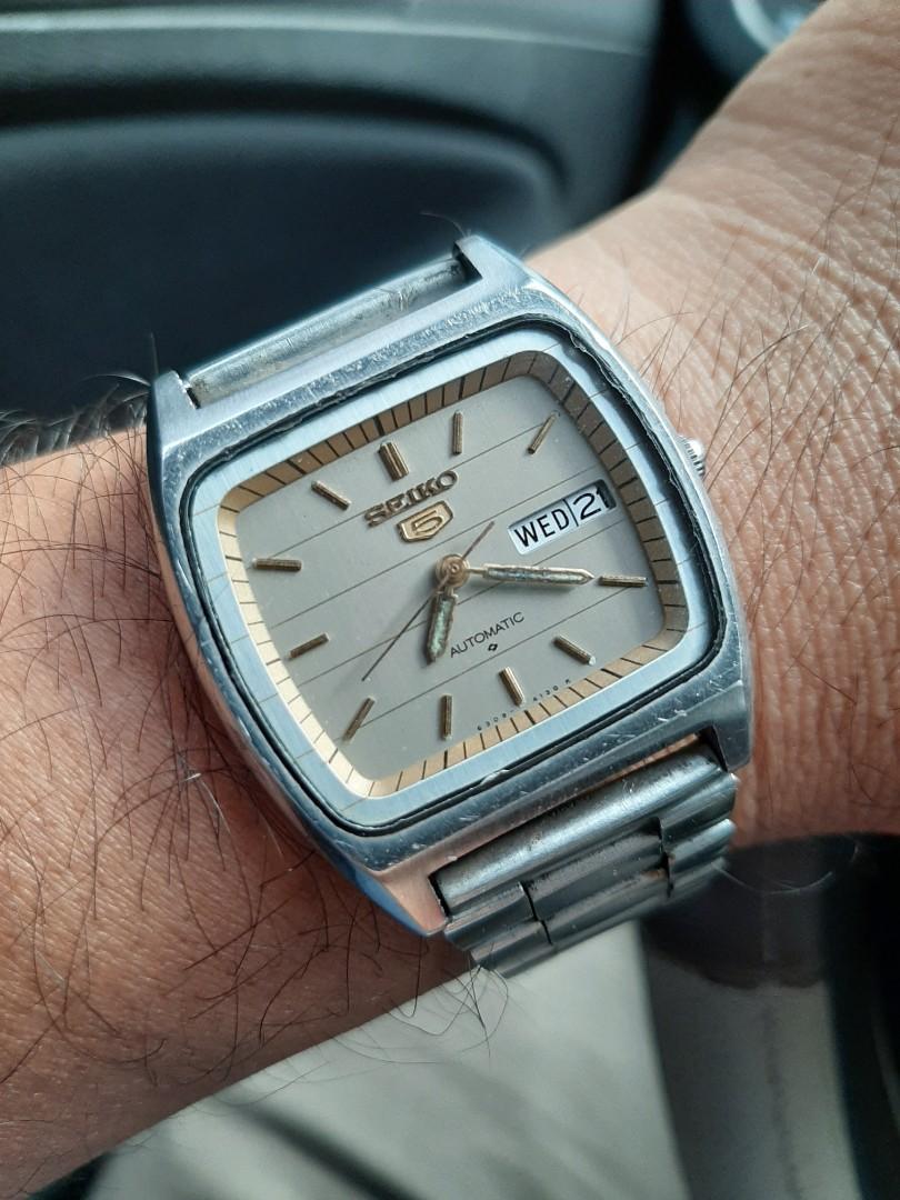 August 1977 or 1987 Seiko 5 Automatic Day & Date TV Type Men's, Men's  Fashion, Watches & Accessories, Watches on Carousell