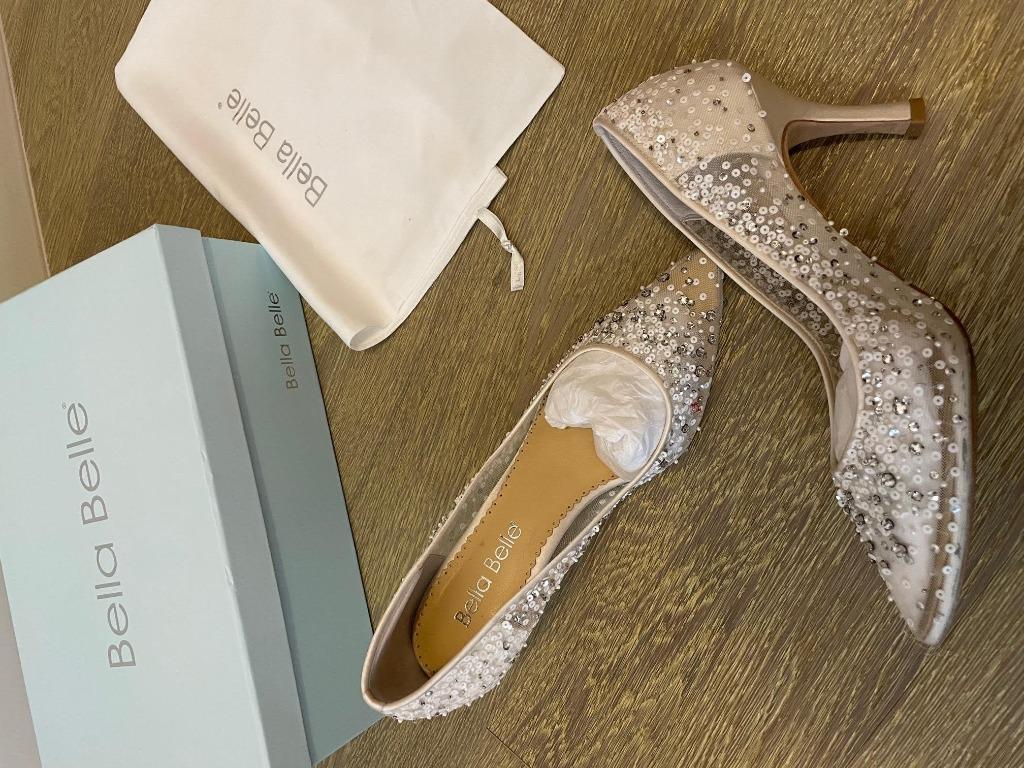 Bella Belle Wedding Shoes Evelyn - US 6.5, 女裝, 鞋, 高跟鞋- Carousell