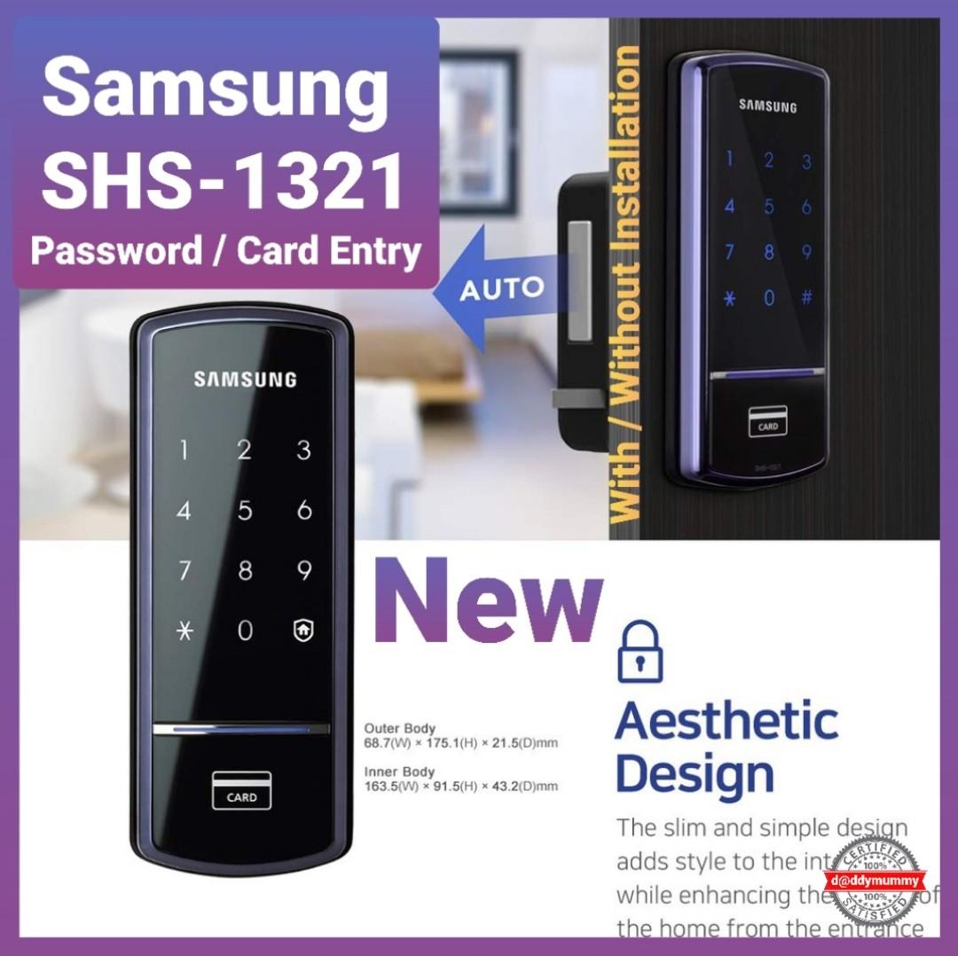 Samsung SHS-1321 Digital Smart Door Lock Touch Pad Home Security English Manual