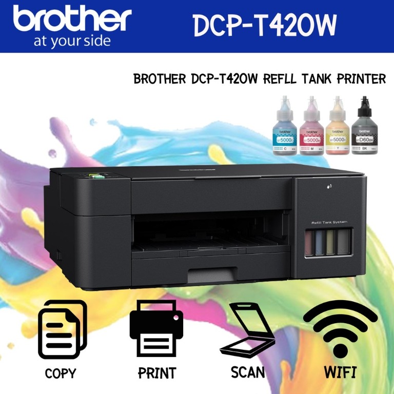 Brother InkBenefit DCPT420W Inkjet WiFi 4colour Ink Tank Inkjet A4