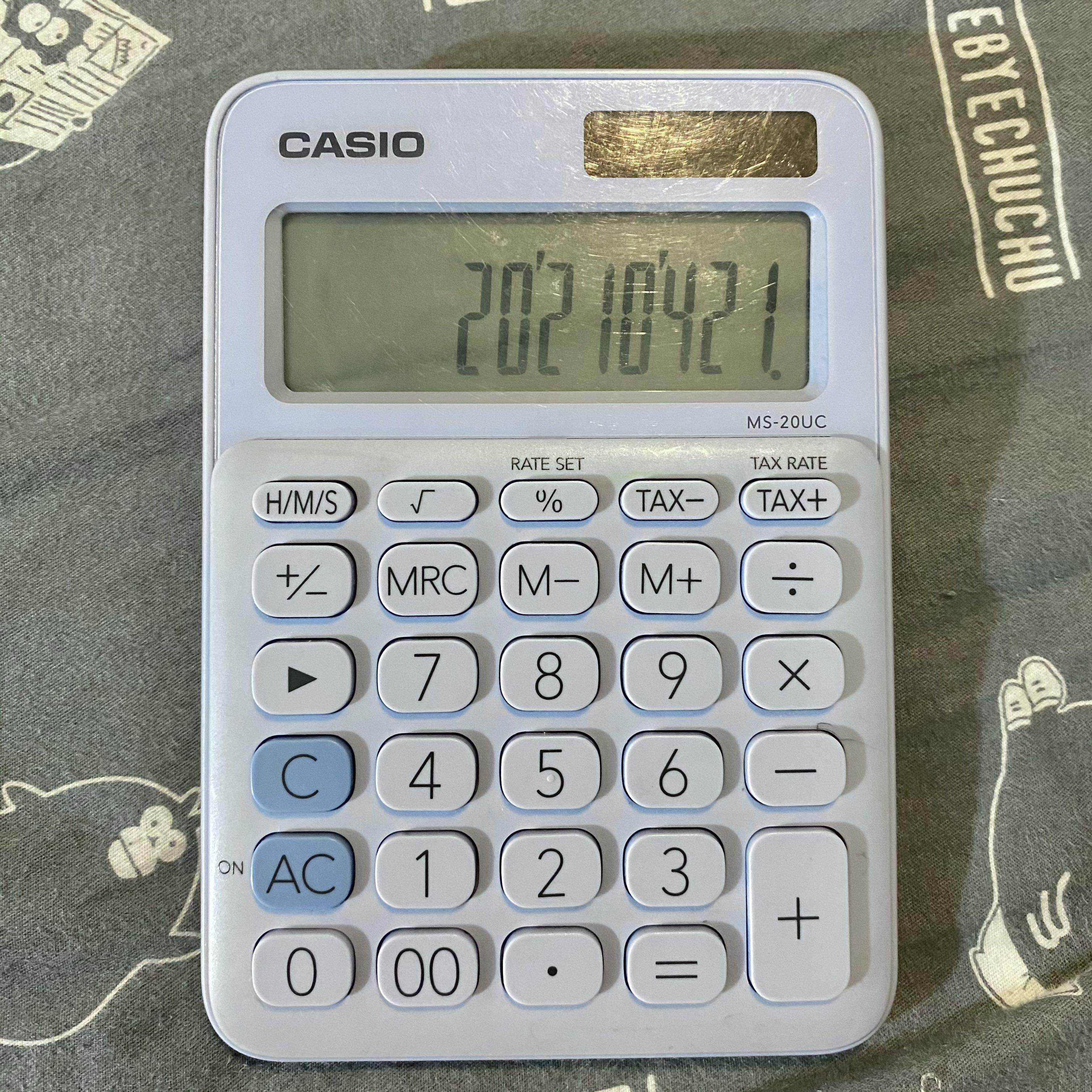CASIO｜普通計算機粉藍色, 居家生活, 其他居家生活在旋轉拍賣