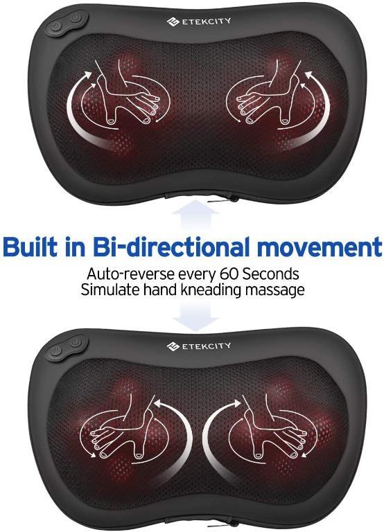 Etekcity Back Neck Massager with Heat Function Adjustable Intensity Deep Tissue Shiatsu Massage Pillow for Muscles Pain Relief Relaxation Ideal Gifts Beauty Personal Care Foot Care on Carousell