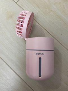 Gemini USB / 充電式加濕風扇