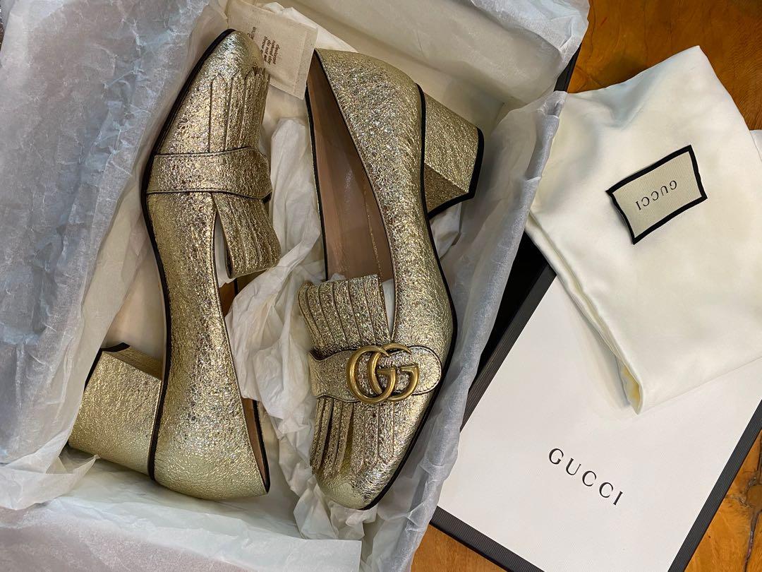 Gucci marmont fringed pumps best sale