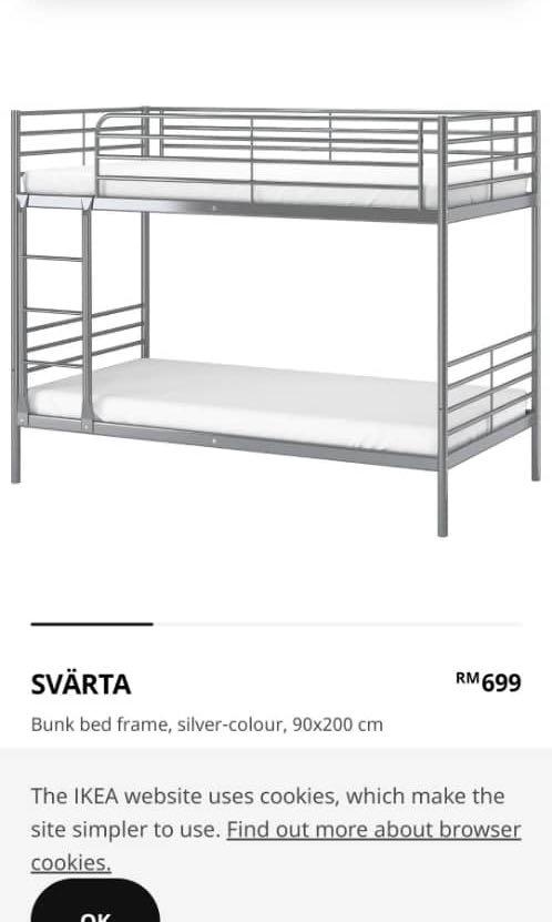 Ikea bed frame online double deck