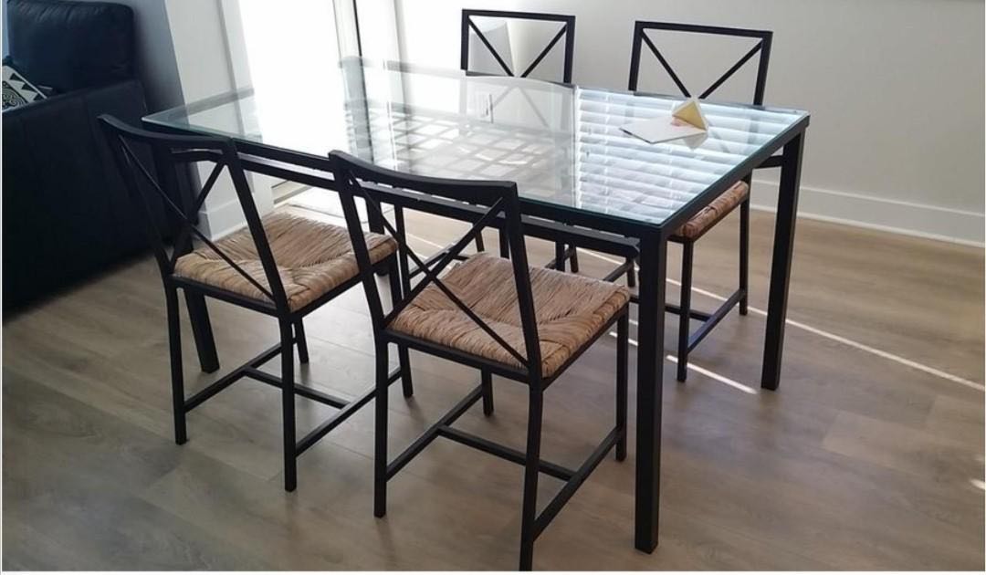 IKEA GRANAS glass dining table Furniture Home Living