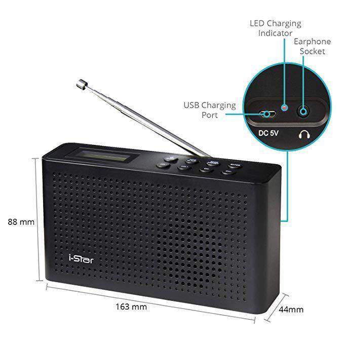 Istar DAB & DAB+ Digital and FM Radio by iStar Portable and Rechargeable Wireless Personal